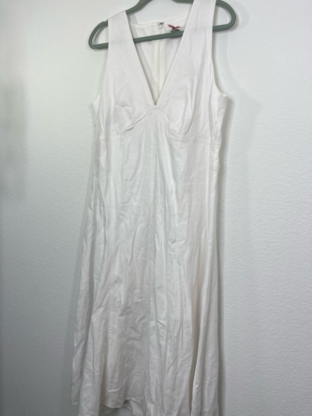 Banana Republic Factory linen blend Seamed Midi Dress size 14 - Picture 3 of 9
